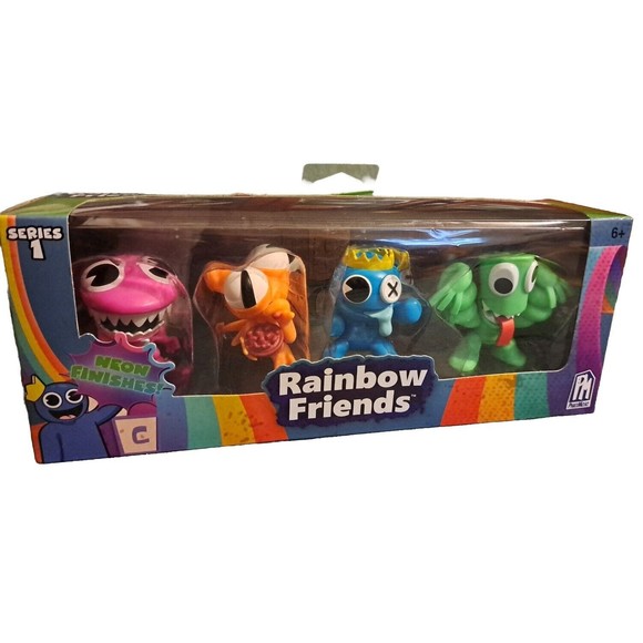 Roblox RAINBOW FRIENDS 4 Pack Mini Figure Set PURPLE ORANGE GREEN